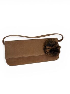 Stuart Weitzman Brown Suede Shoulder Bag